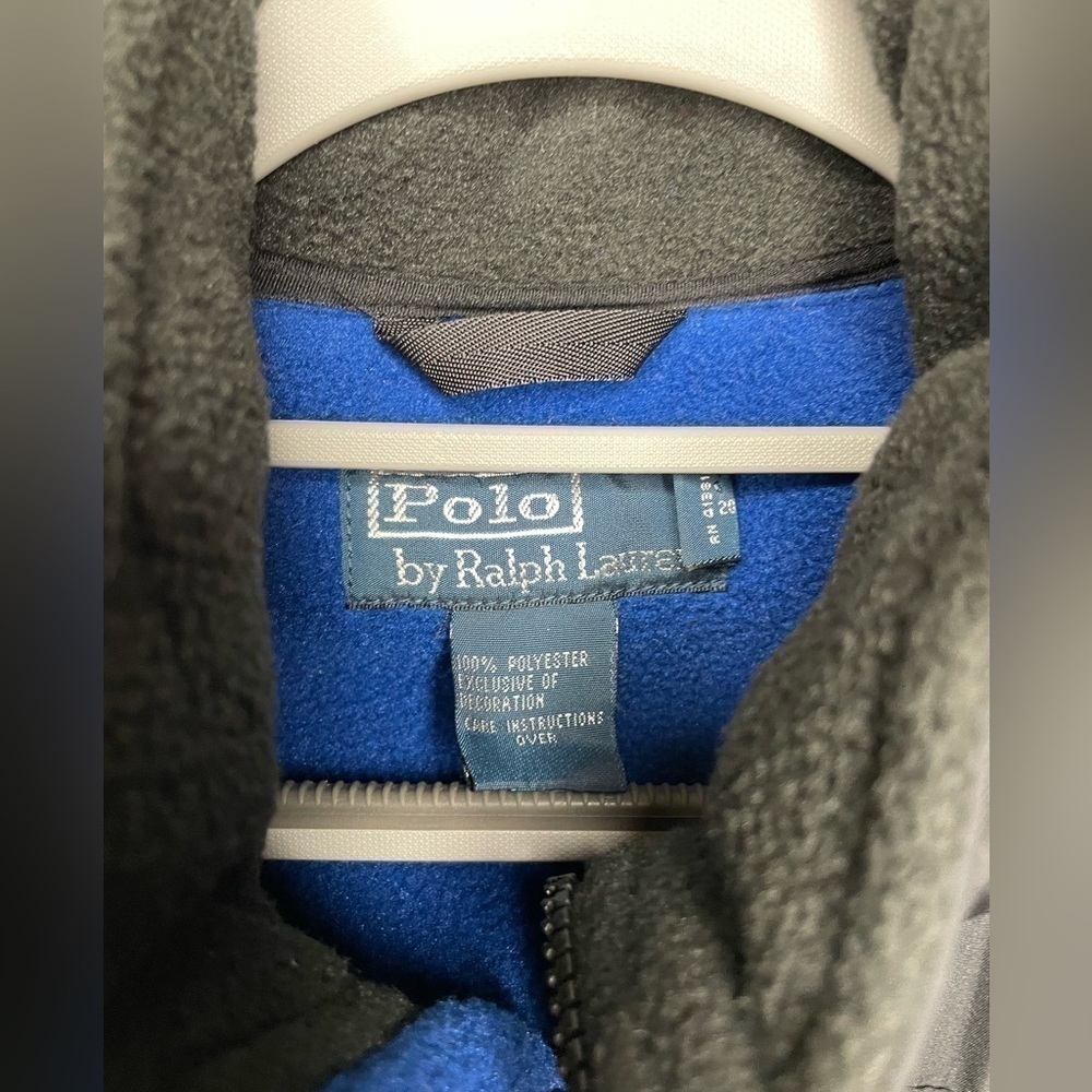 Polo Ralph Lauren Mens Polartec Denali Fleece Hooded Jacket Blue/Black Size S.   - Picture 9 of 10